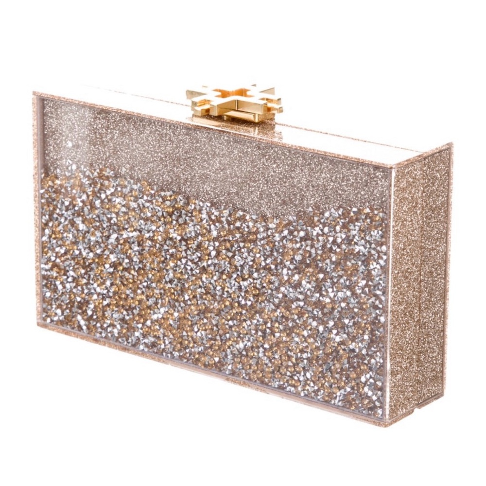 India Hicks Glitter Box Clutch - New